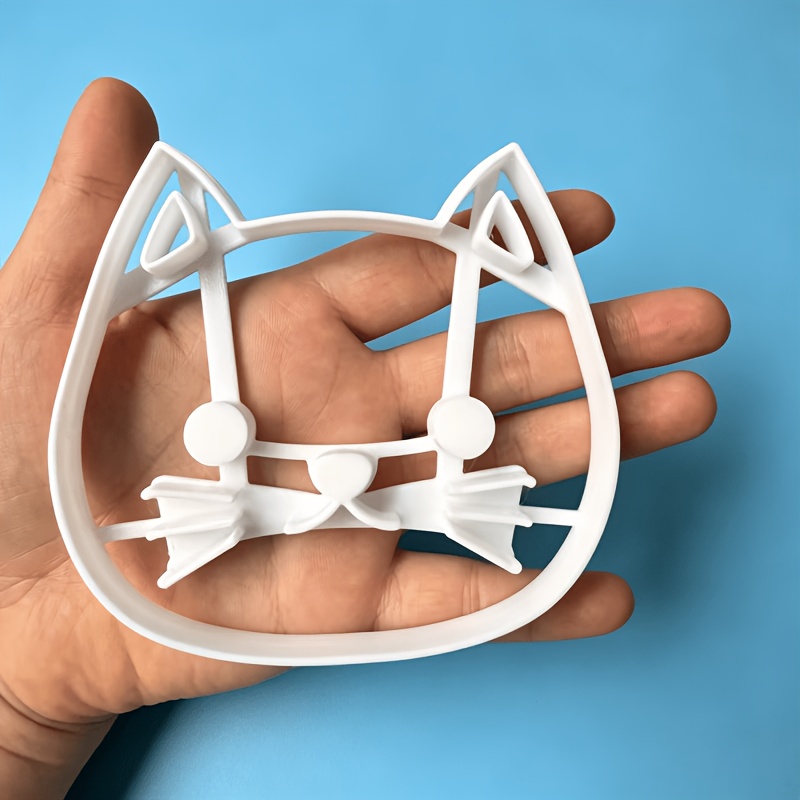 TEMU A 3d-printed Cat-shaped Ornamental Tray Clay Cutter | Plastic Material | Extra-large Clay Cutter | Jewelry Dish Cutter | Embossing Clay Tool |
