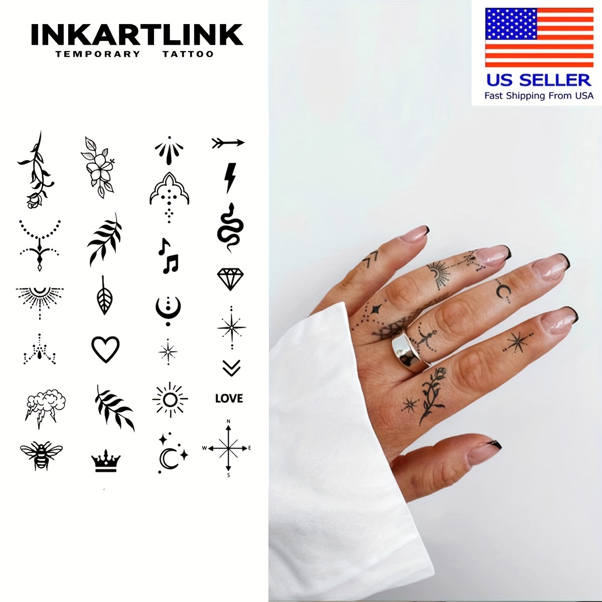 Finger Tattoos - Temu United States