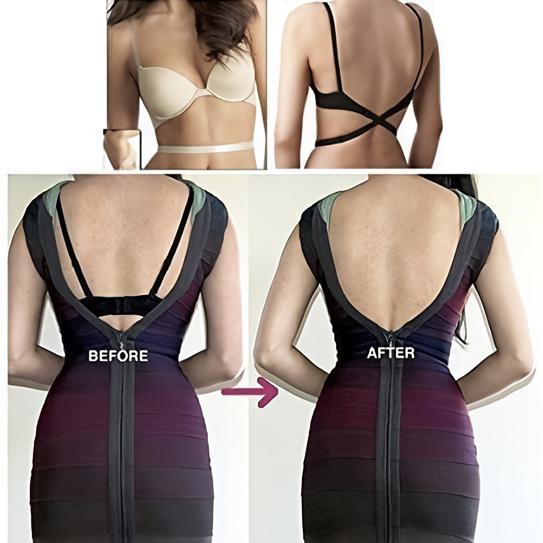 bra extender for backless dress Dchica Pack of 3 ( 1 Bra Strap Extender for Backless, 1 Transperent   D'chica