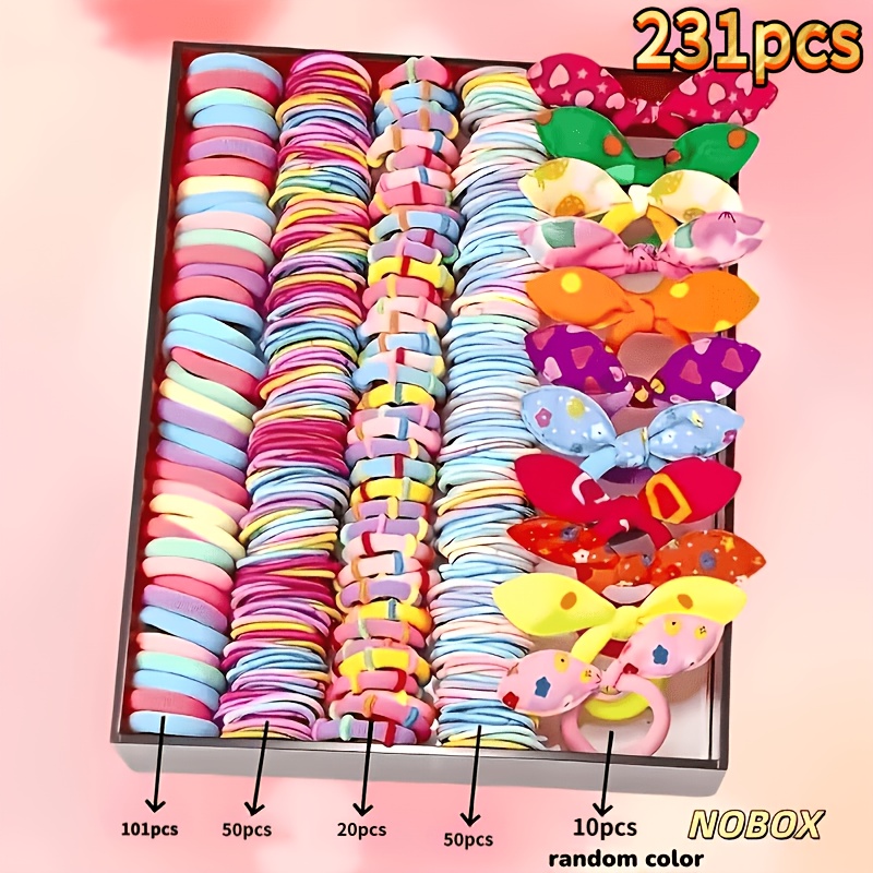 TEMU Juego de 231 piezas de accesorios para el cabello de dulce para mujer, aleatorios, que incluye varios accesorios florales bonitos y dulces para