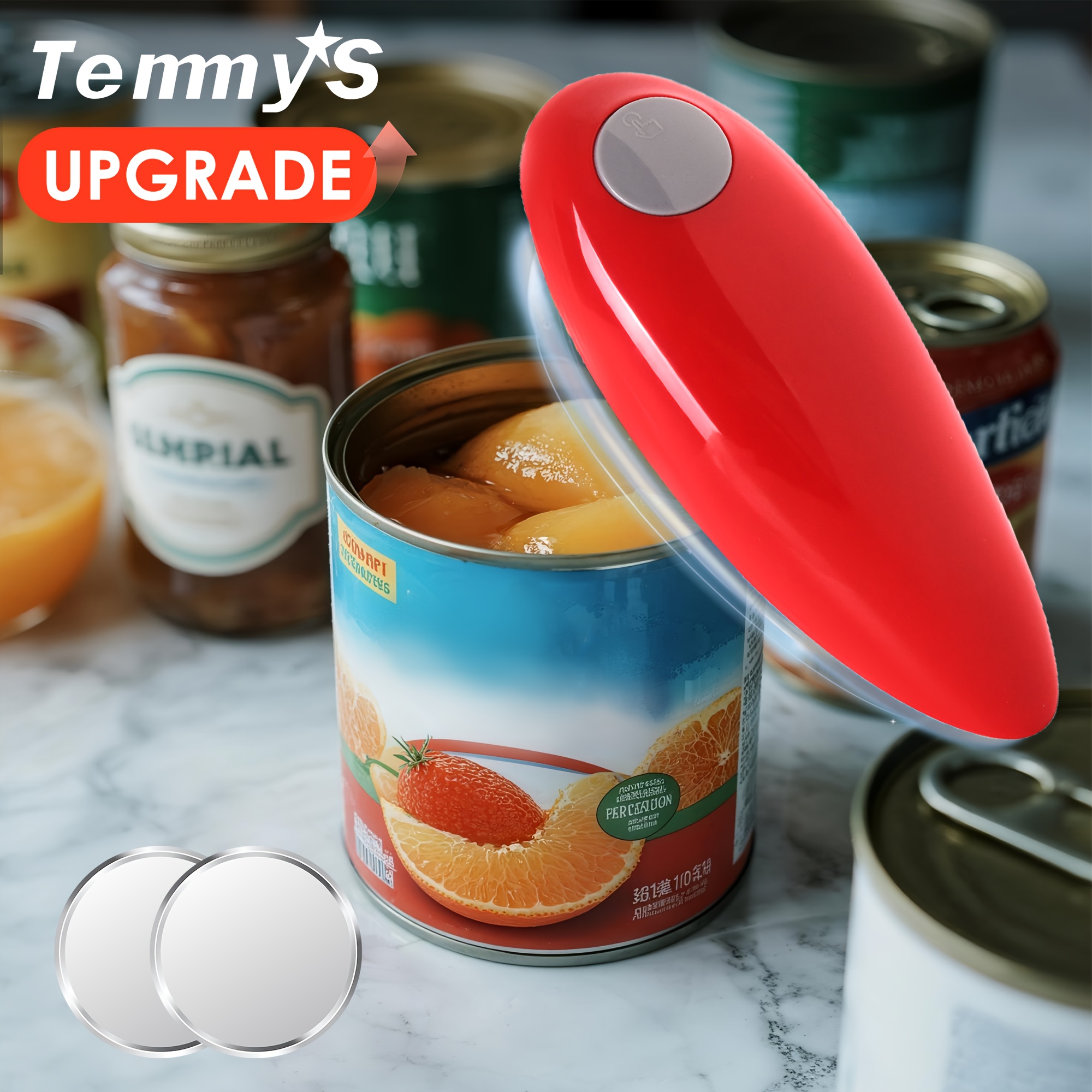 Electric Can Opener R Upgraded Model Automatic One-button New Upgrade Jar Opener Bottle Opener Simple Easy To Open Convenient To Carry Kitchen Outdoor Camping Battery Model Does Not 2aa Batteries