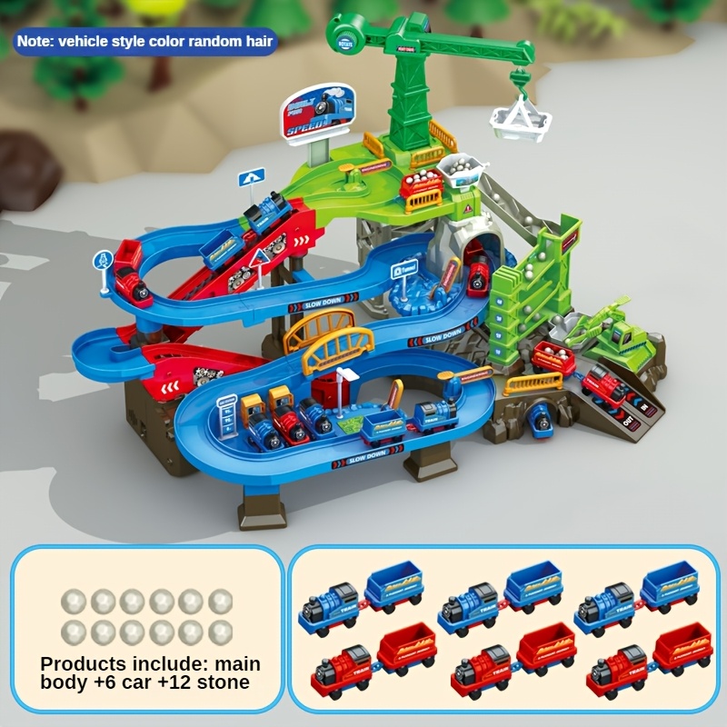 Kids' Electric Train with Track for Mountain Adventures