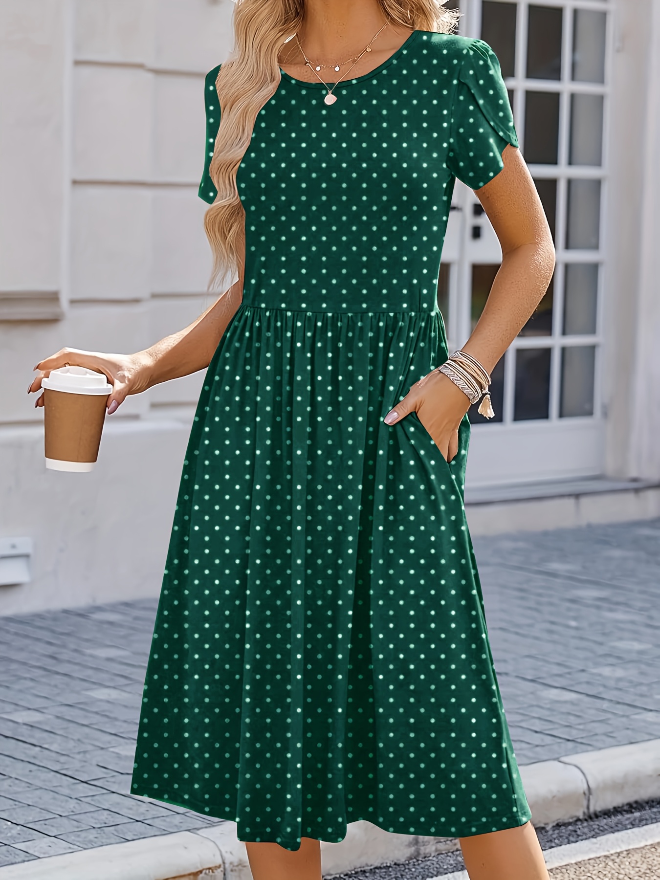 plus size plus size plus size printed dress | Temu