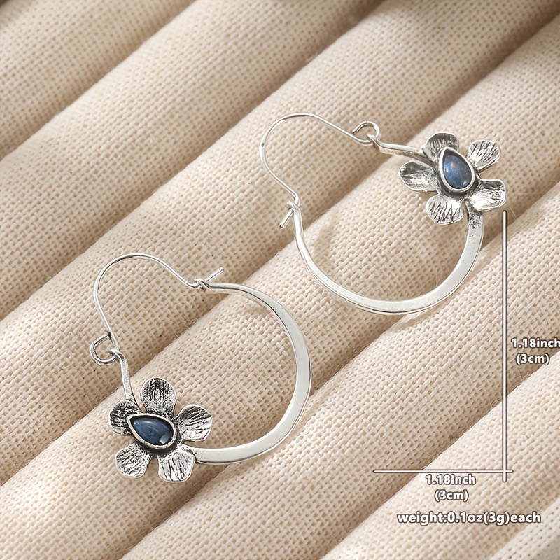 Ethnic Retro Flower Copper Earrings, Perfect Gift for Her