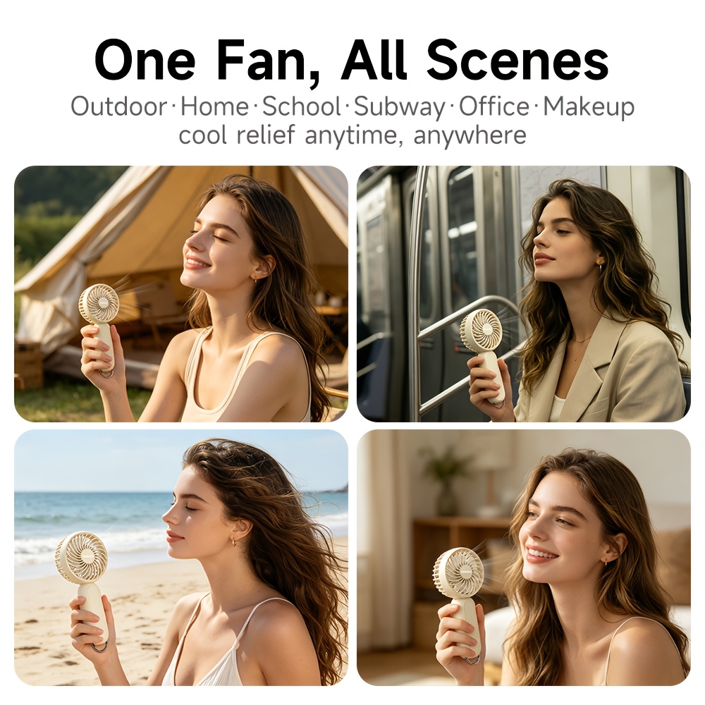 rechargeable battery handheld fan with carabiner clip desktop and personal use for outdoor travel camping hiking makeup gifts for girlfriend or boyfriend Product details 8