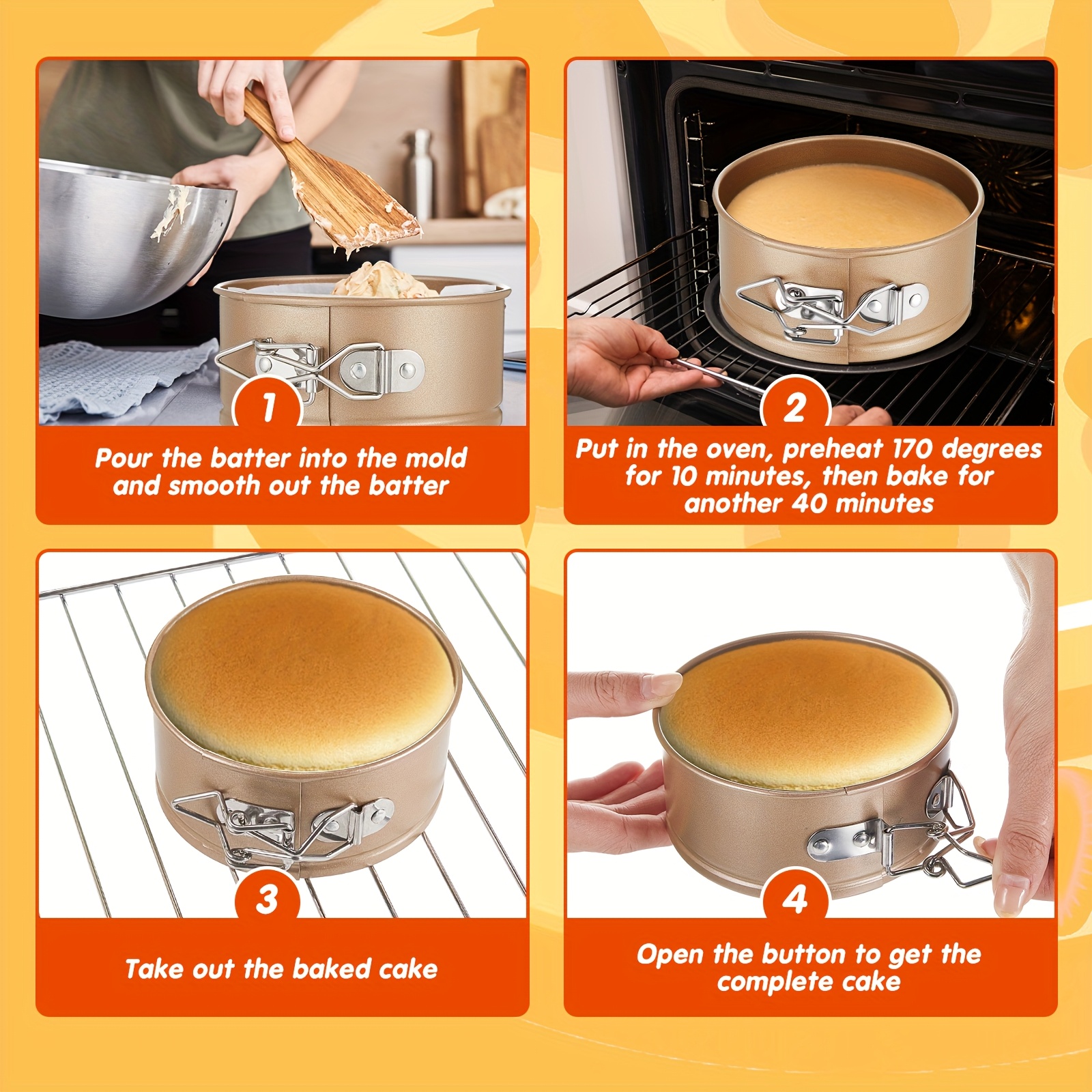 12pcs inch springform pan baking mini cheesecake pans Temu