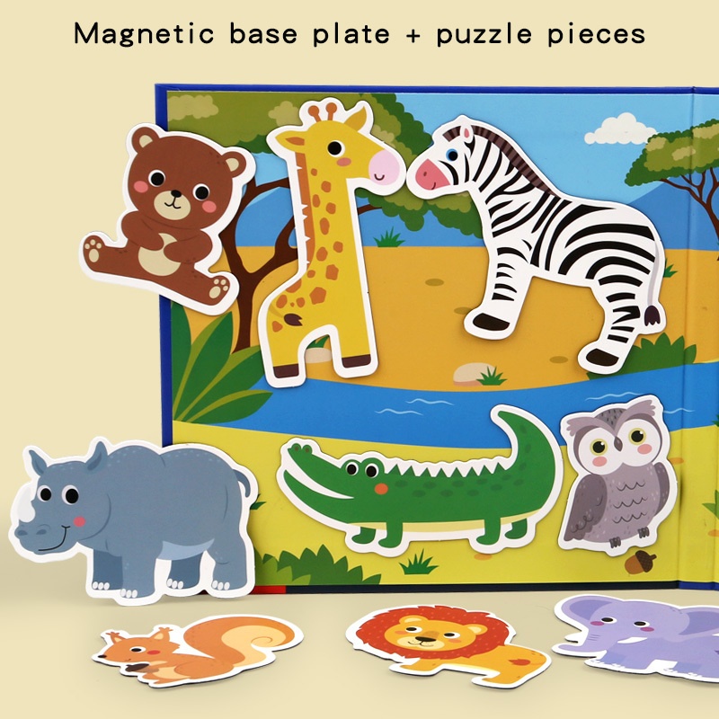 Fun Magnetic Sticker Cognitive Magic Book for Kids