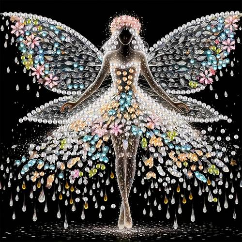ballet girl 5d diy diamond painting kit special shape crystal drill bits partial diamond canvas irregular diamonds frameless wall decoration