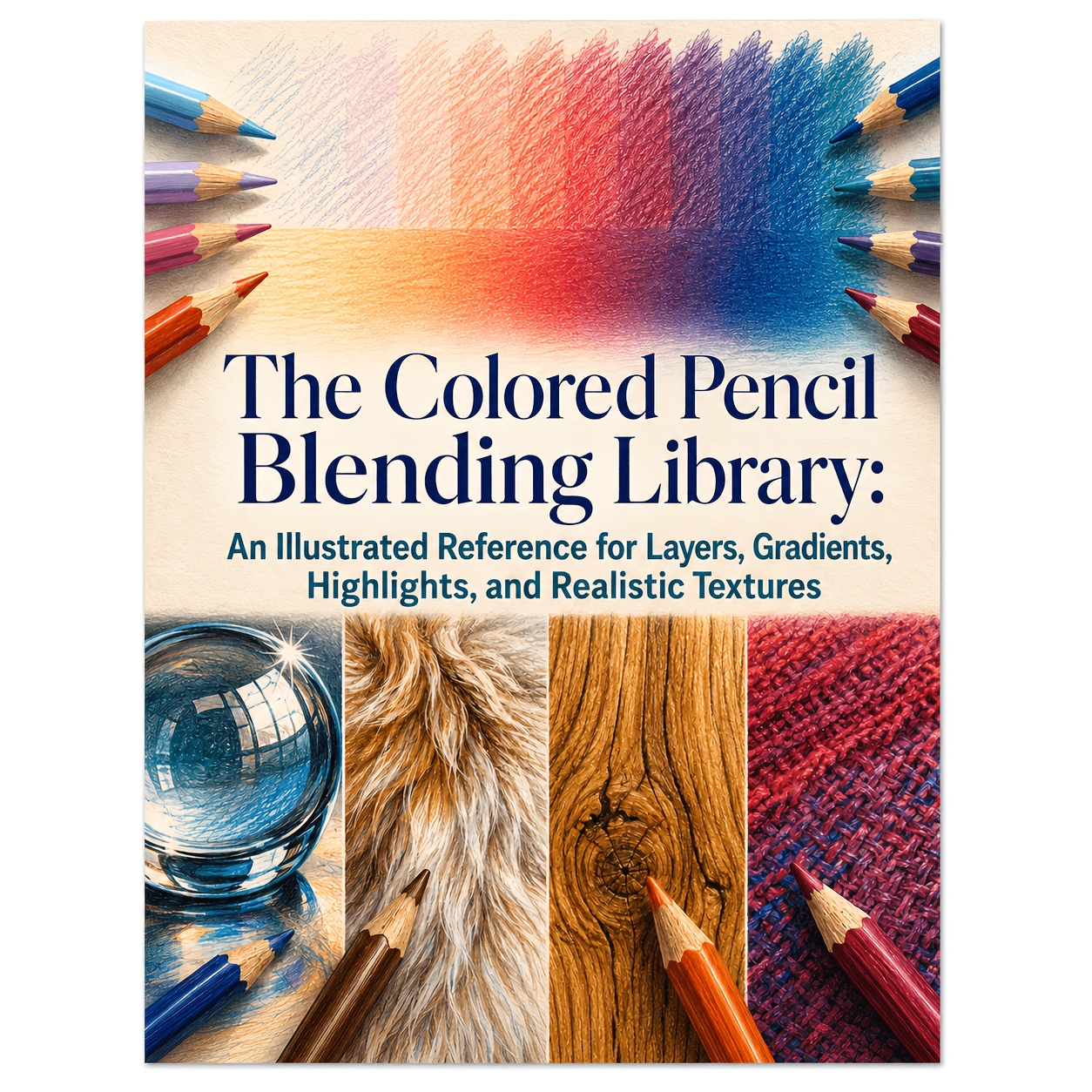 TEMU La Bibliothèque du Fondu au Crayon de Couleur - Guide de Dessin et de Fondu au Crayon de Couleur pour Artistes et Débutants, Superposition,