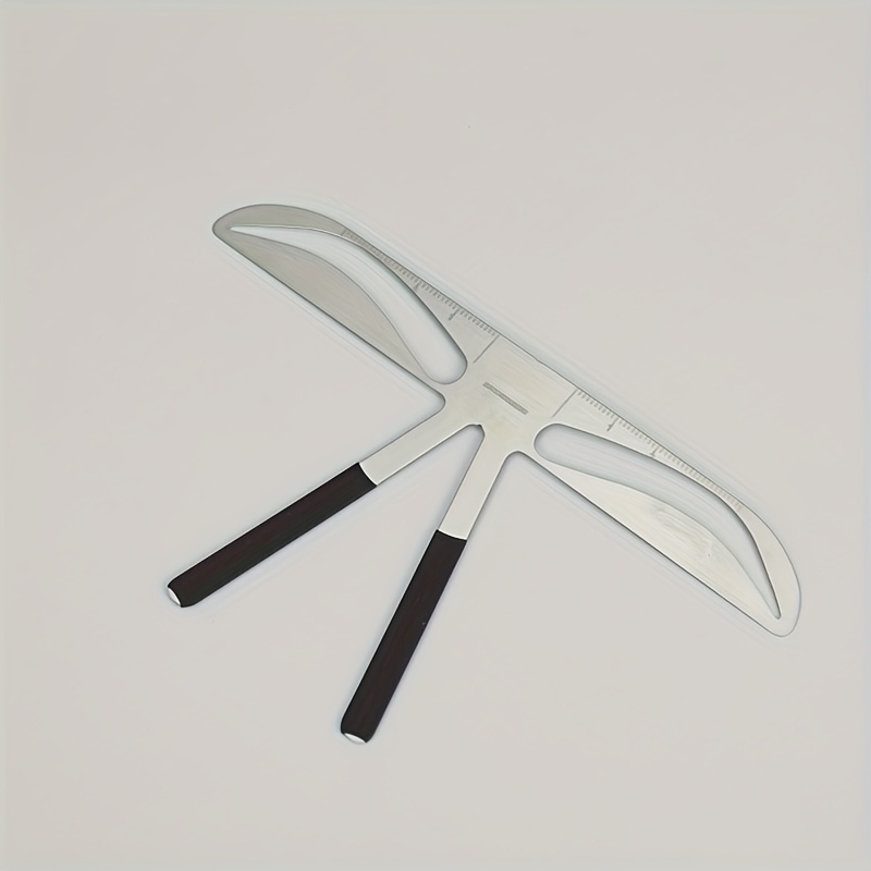 TEMU 1pc Of Stainless Steel Tool For Shaping Eyebrows - A Flexible And Reusable Template Designed For Brow Shape, Ideal For Novices And Tattoo Professionals, Made From Alcohol-free Materials