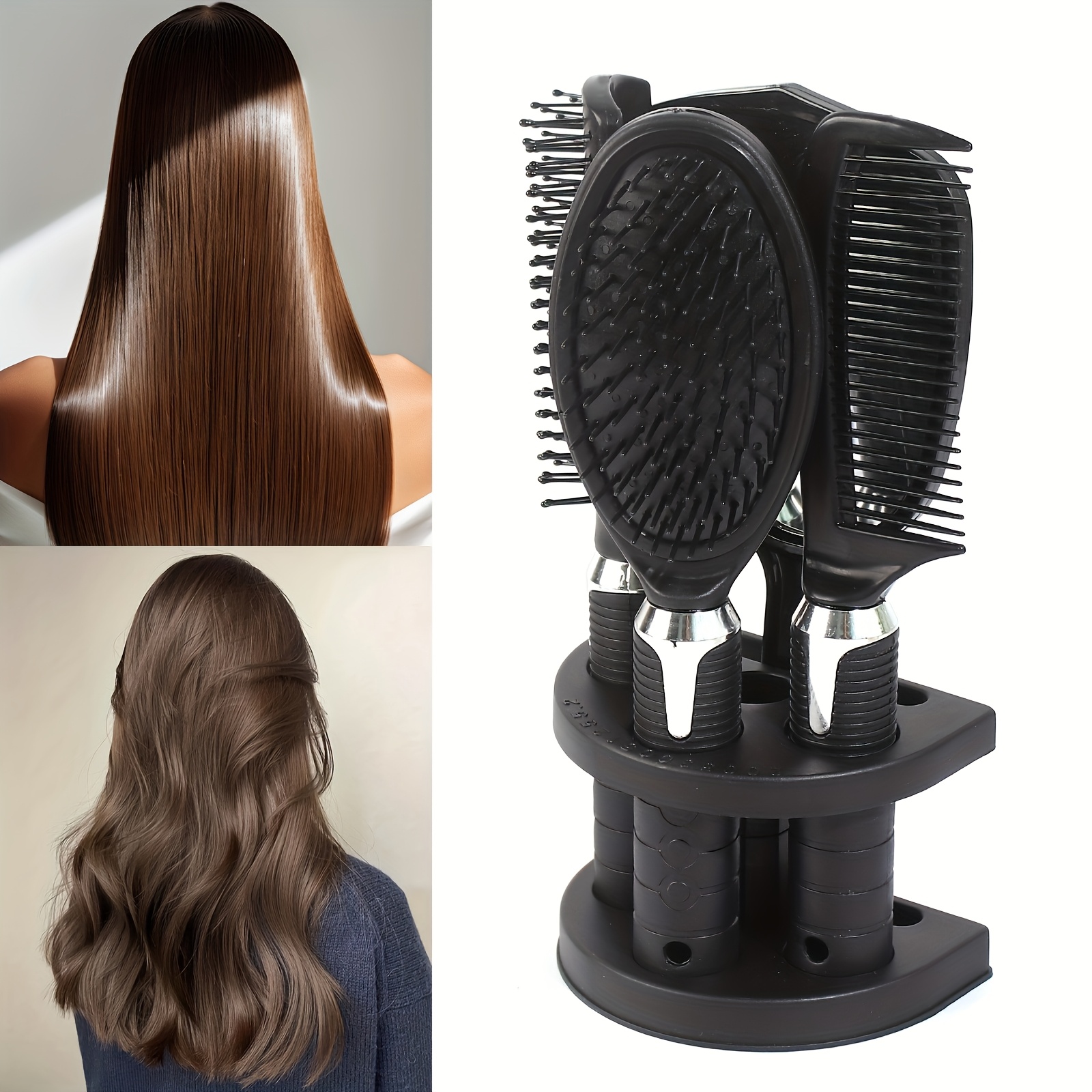 

4 pièces Ensemble de coiffure unisexe avec , non parfumé pour tous les types de cheveux - Cadeau de Noël idéal pour et un professionnel, coiffage facile pour les cheveux et texturés bouclés