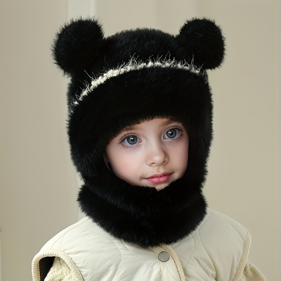 Unisex Autumn Winter Pullover Hat with Neck Gaiter