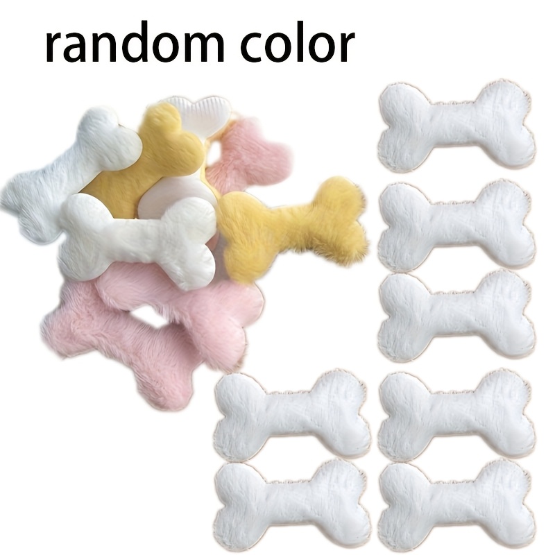 15pcs/8pcs Plush Bone-shaped Chew Toys For Small Dogs - Soft, -health And Mental Stimulation Toys With Rounded Edges,…: retailer-supplied image