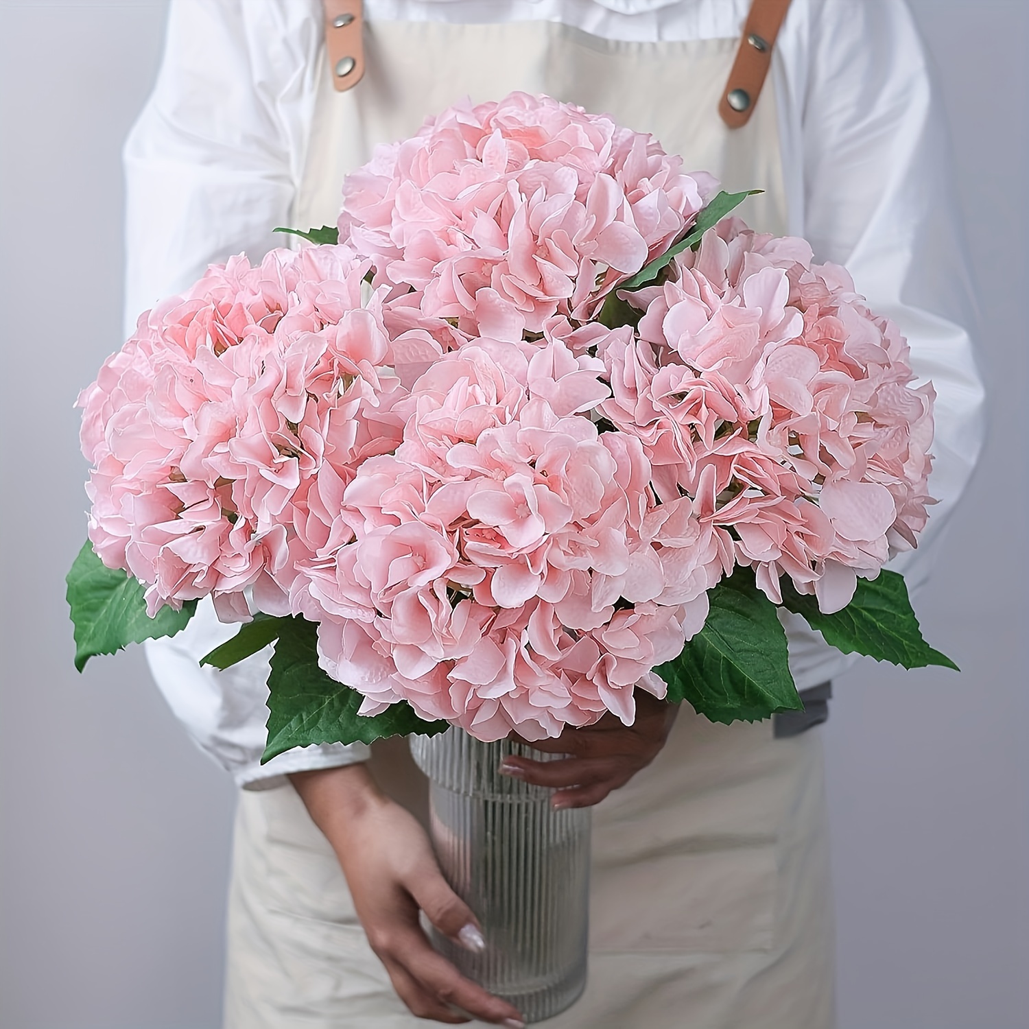 TEMU 4pcs Hortensias Artificiales de 18 Pulgadas, Real, Flores Artificiales Realistas, Adecuadas para Decoración de Mesa de , en el Hogar, Oficina,