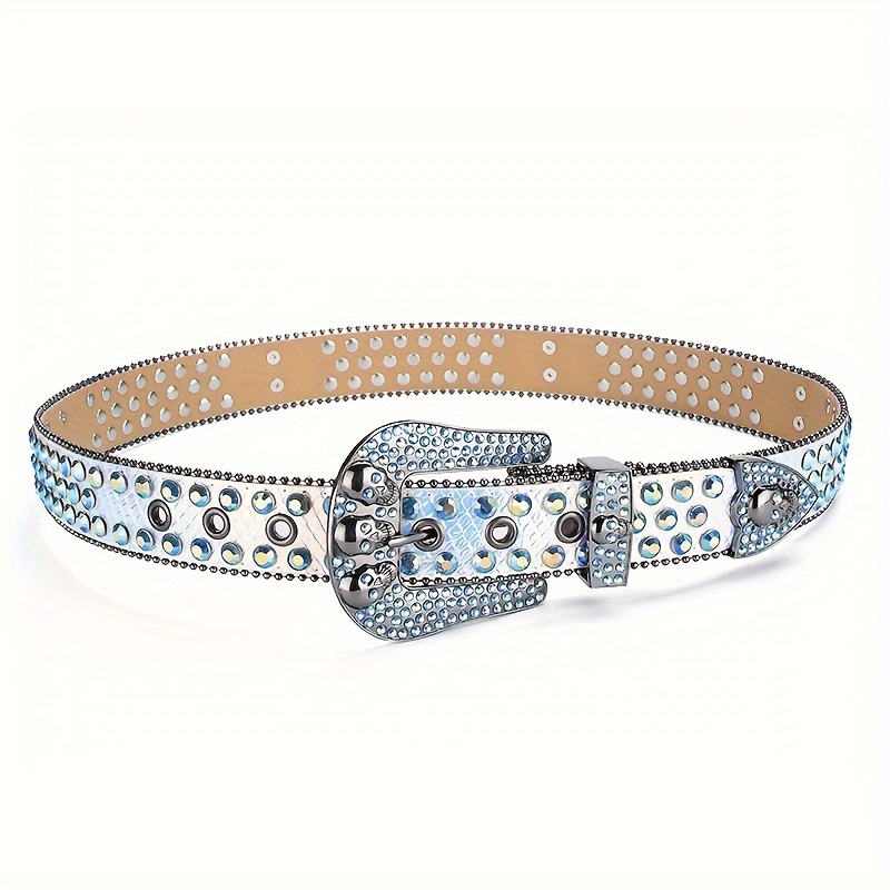 womens punk y2k embellished skull belt - Temu display picture 2
