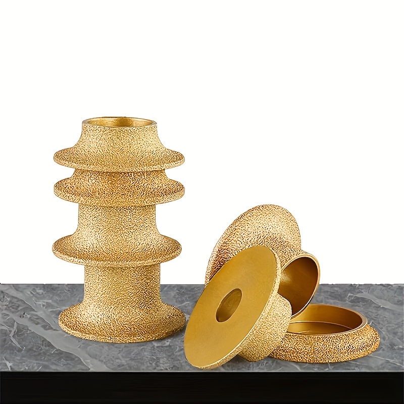 

1pc Golden Diamond Grinding Discs For Angle Grinder, 20mm Concrete Stone Marble Granite Quartz Tiles Edge Buffing Wheels