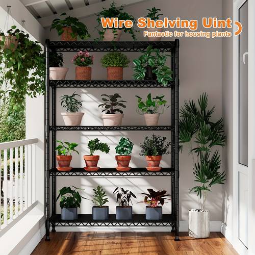5 tier heavy duty adjustable metal wire shelving unit with 4 swivel casters 73 6 tall 1750lb capacity storage rack for garage pantry organization wire shelving units and storage multitier organizer flexible organization standing shelf