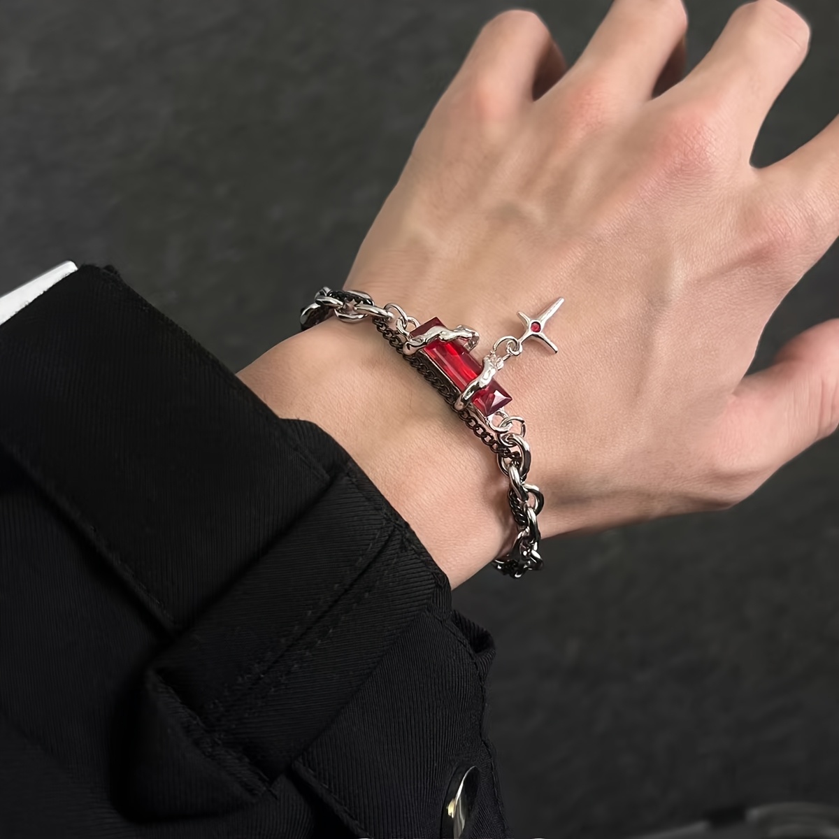 TEMU Pulsera unisex entrelazada, estilo hip-hop minimalista, y elegante, pulsera de hip-hop prémium para hombre