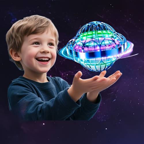 new smart sensor ufo flying hovering ball hexagonal spinning saucer with flight hovering toy for party christmas gift