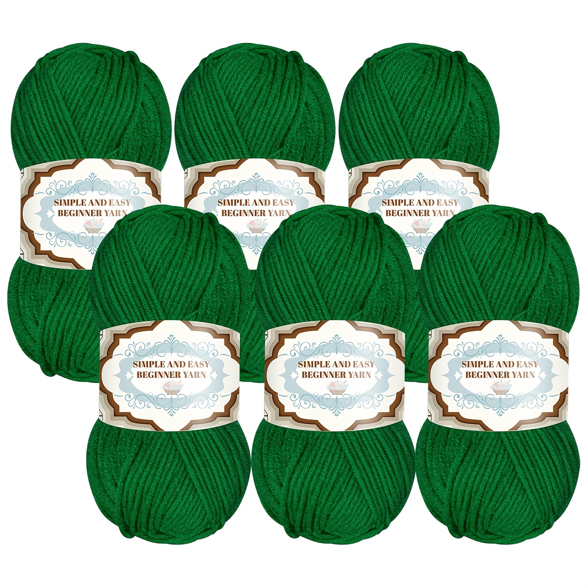 Image of 6pcs Crochet Acrylic Yarns Set, Soft And Comfortable Acrylic Yarns, Suitable For Crocheting Clothes, Coasters, Decorations, Etc,ideal For Valentine's Day Gifts.