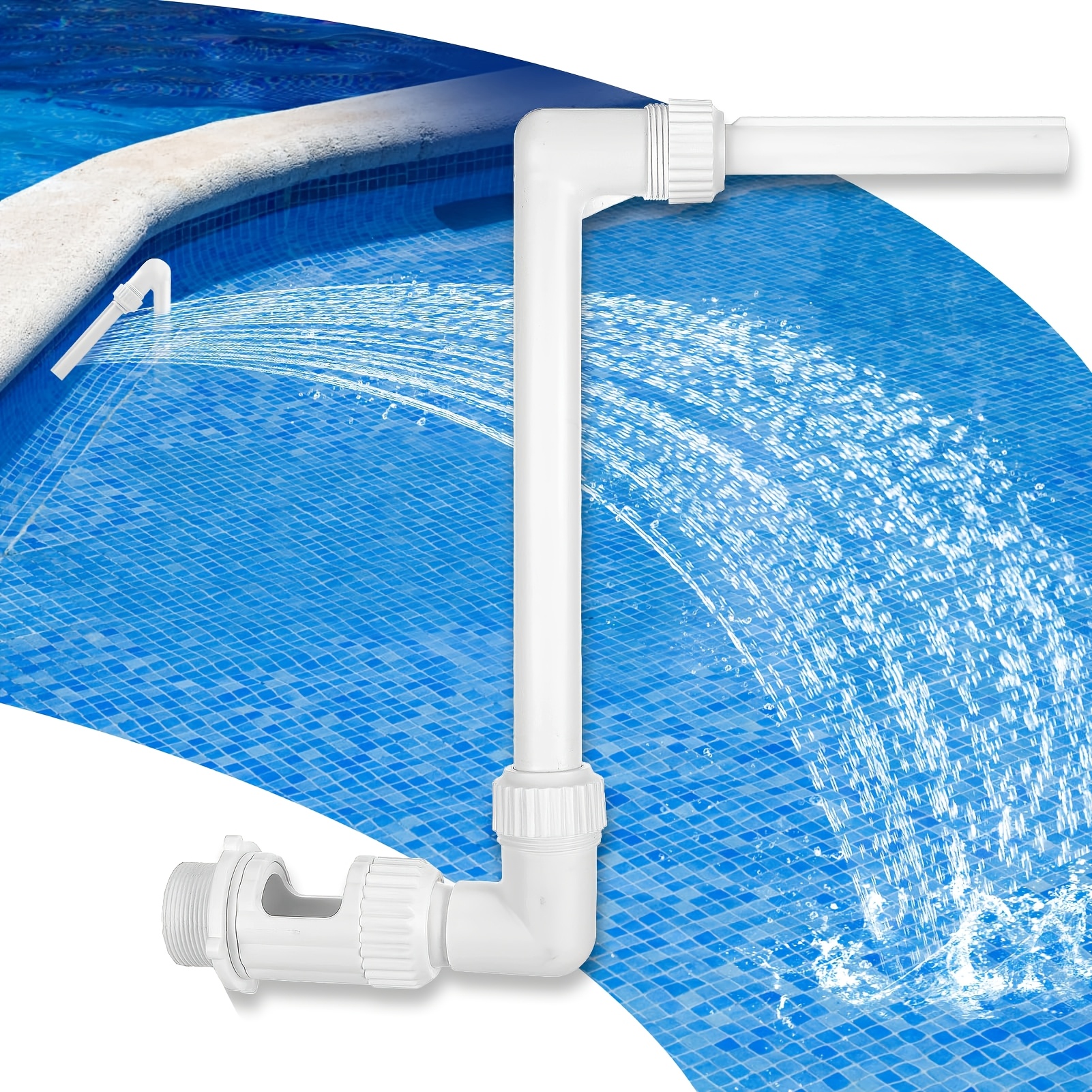 

Swimming Pool Waterfall Fountain Kit Pvc Water Spay Pools Spa Decorations Swimming Pool Accessories