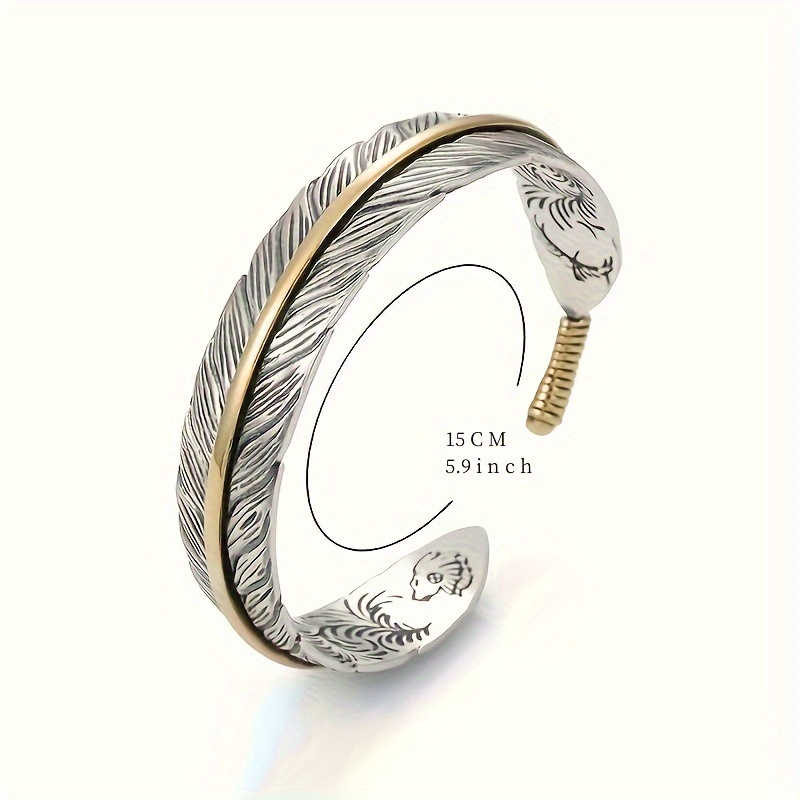Men's Classic Feather Pattern Bracelet in Two Colors