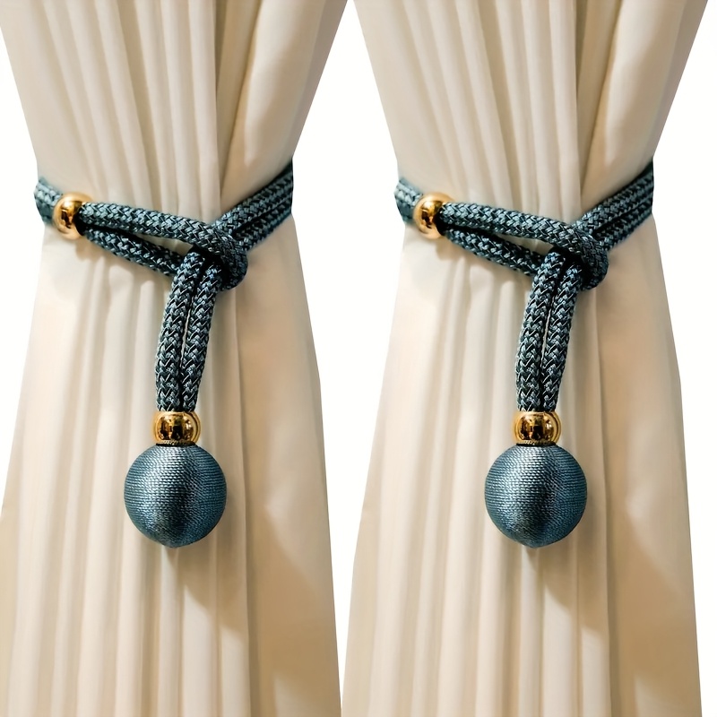 item picture 2pcs curtain tiebacks with adjusters wall curtain holdbacks curtain pull backs curtain tie hooks curtain ties multi color curtains