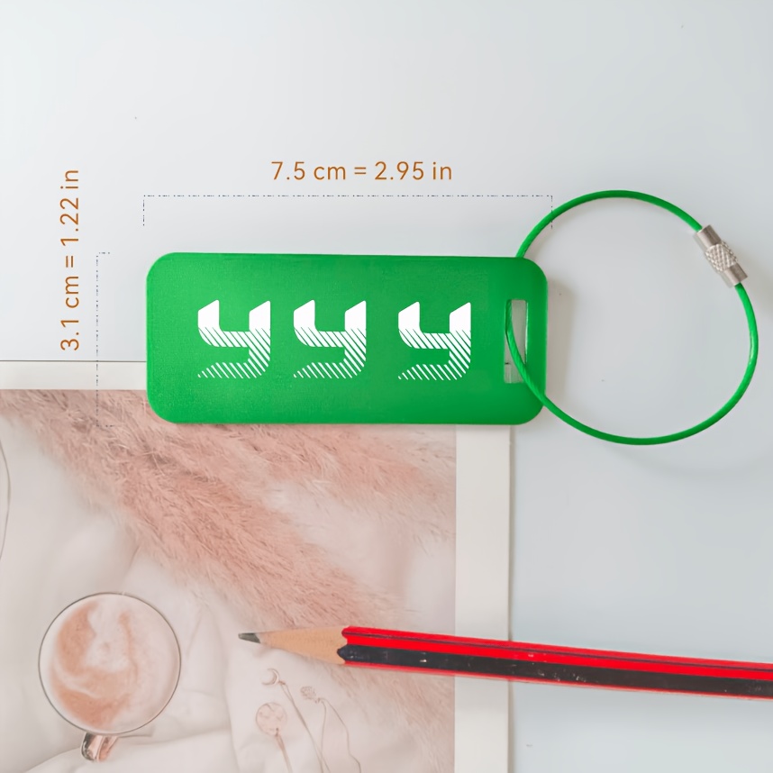 Custom Aluminum Luggage Tag with Uppercase Initials