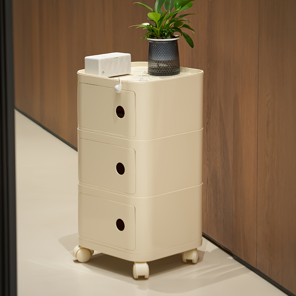 Square ABS Plastic Drawer-Style Multi-Layer Storage Cabinet