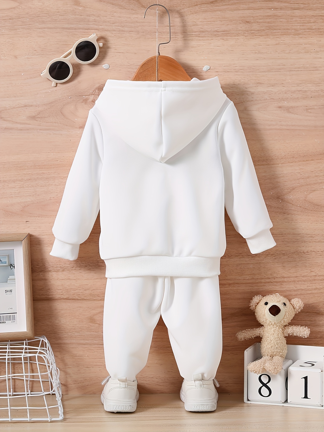 Baby's Customized 2pcs Set, Christmas Pattern Sweatshirt & Sweatpants