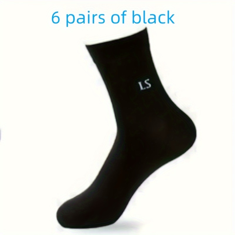 TEMU [customer Favorite] 6/8pcs Men's Odor-resistant Crew Socks - Breathable, Perfect Christmas Gift