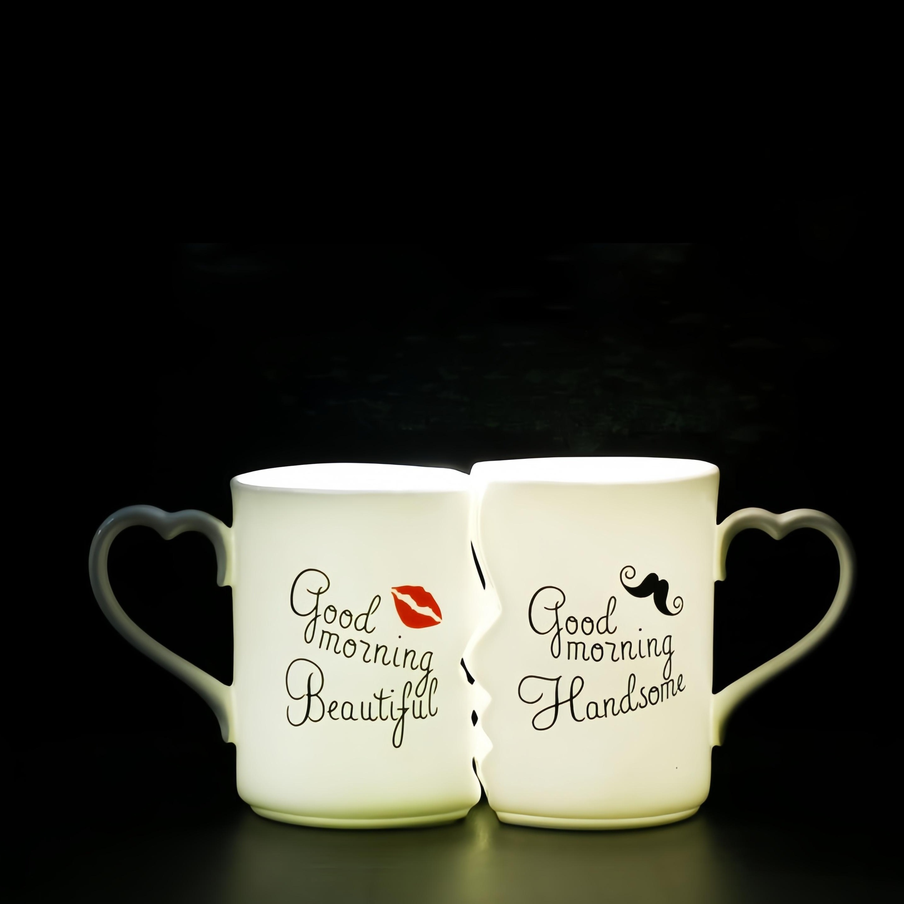 

2024 Special Couple Gifts, Creative Couplemug, Kissing Mugs Set, Anniversary & Wedding Gifts, Exquisitely Crafted 2 Large Cups & Spoons For Couples, For Him And Her On Valentines, Birthday, Engagement
