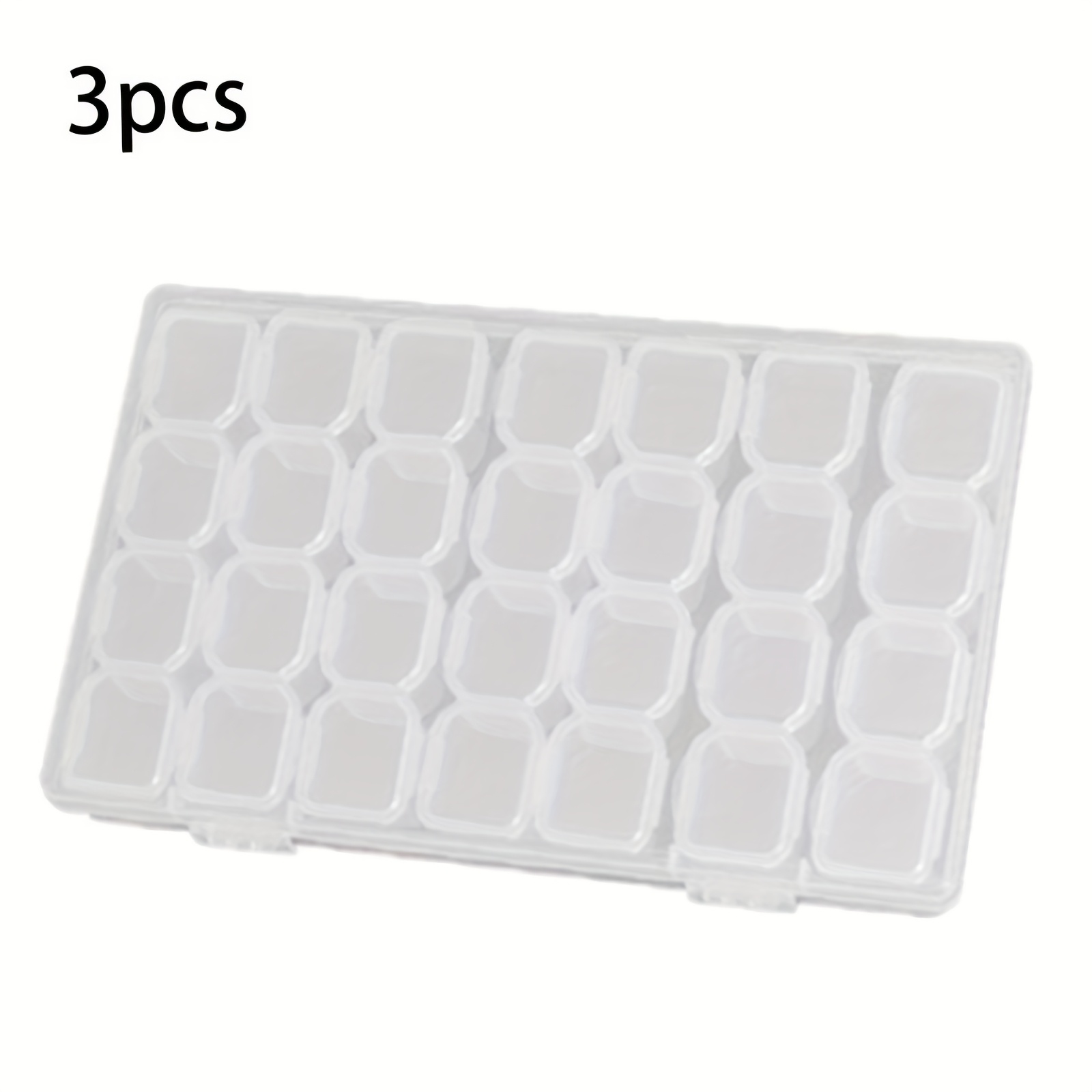 3pcs accessories storage box detachable 28 grid transparent box desktop storage box jewelry box detachable storage box suitable for jewelry jewelry beaded items organizing box Product details 3