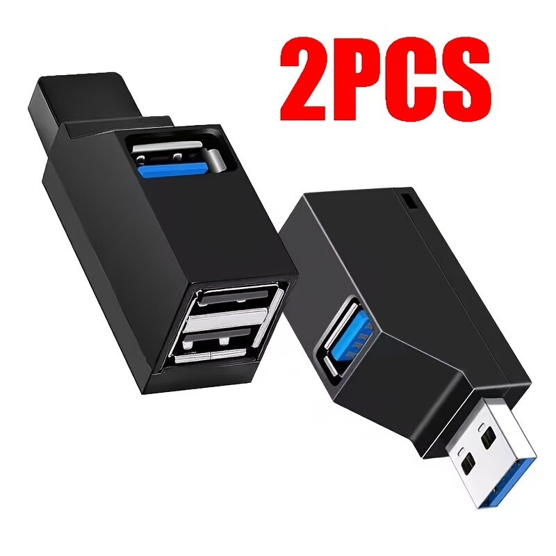 

2pcs, Usb 3.0 Adapter, Extender, With 3 , For Pc And Laptop, With Disk Card Reader