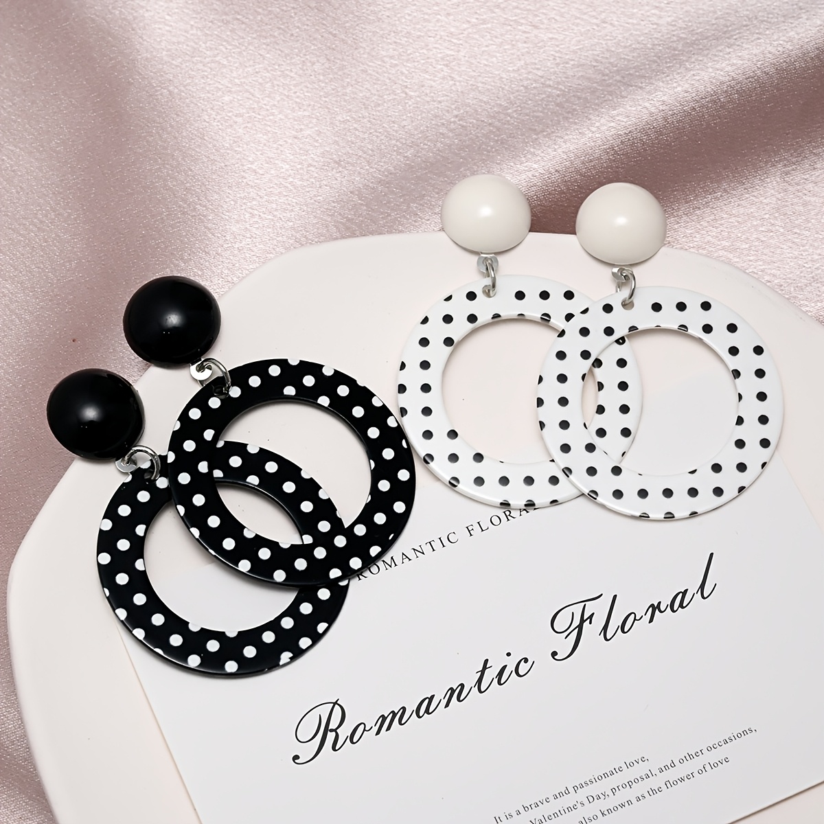 TEMU 2 Paires/Ensemble de Boucles d'Oreilles Tendance Noires et à , Quotidienne, les Banquets/Fêtes, les , les Vacances, les Festivals de Musique, la