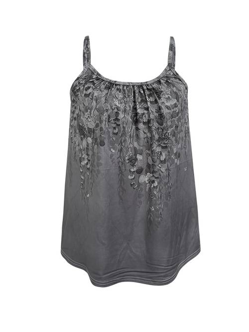 floral print cami top for women sleeveless shirt with adjustable spaghetti straps lightweight polyester blend casual and summer