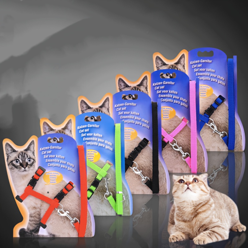 Katzengeschirr Mit Leine – Ausbruchsicher, Verstellbar, Reflektierend, Weiches Netzgewebe