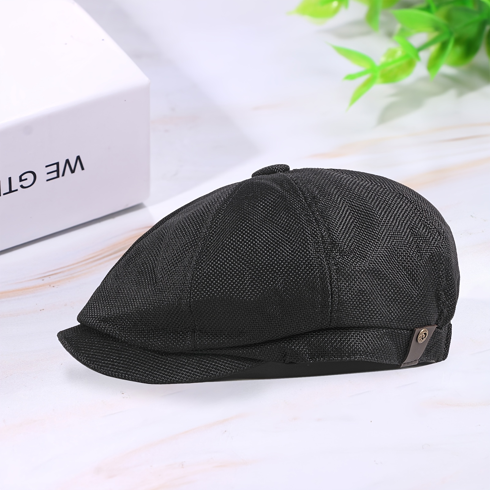 Men's Newsboy Cap, Retro Beret, Soft Felt Baseball Cap