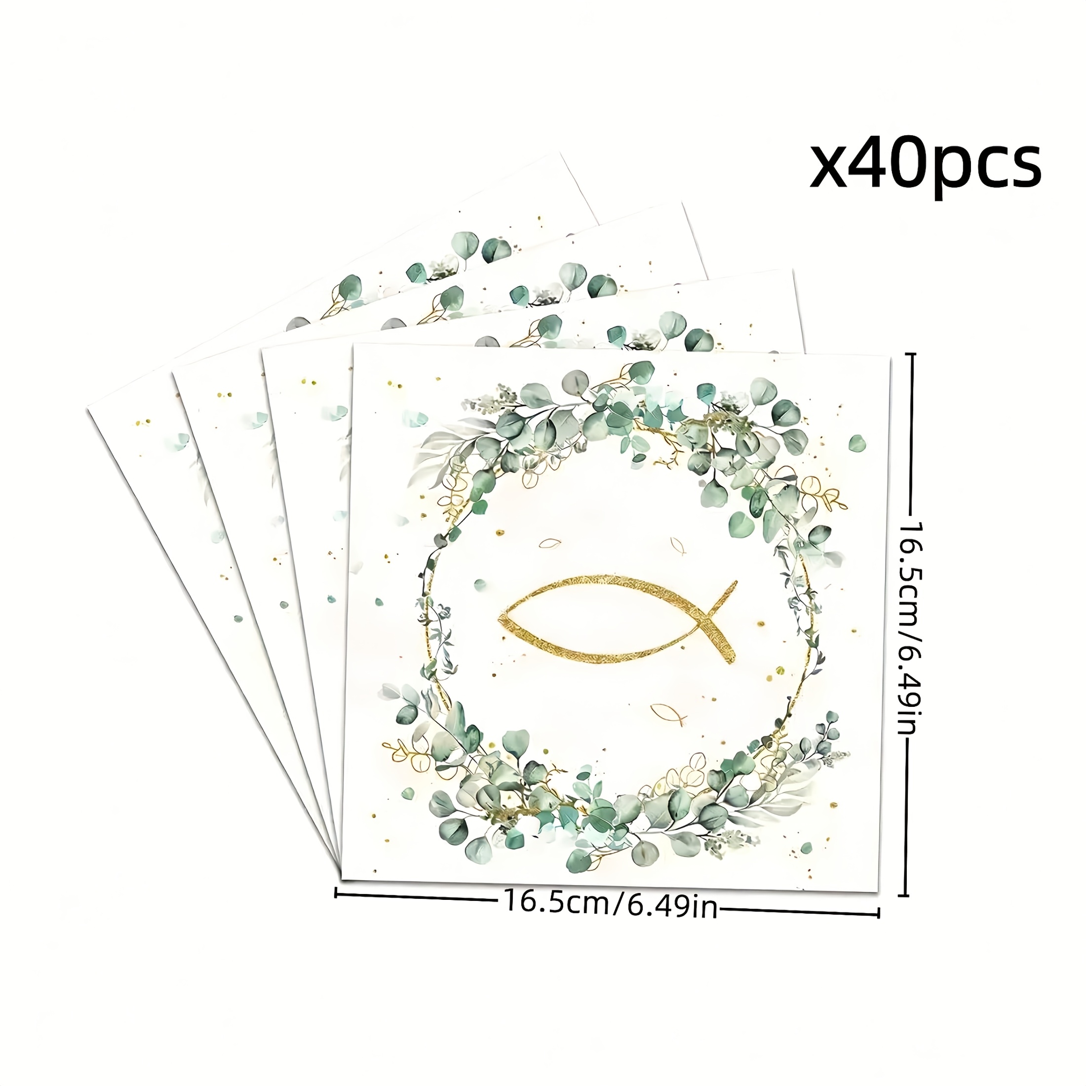 20/40/60pcs Communion Napkins Baptism Napkins, Confirmation Napkins, Eucalyptus First Communion Party Decorations, Suitable For Birthdays And Weddings For Halloween、christmas