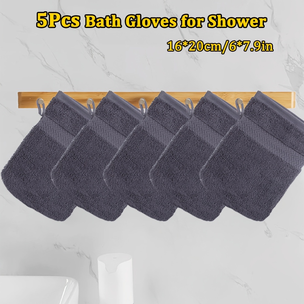 5pcs Bath Gloves for Shower, Soft and Comfortable Wash Mitts