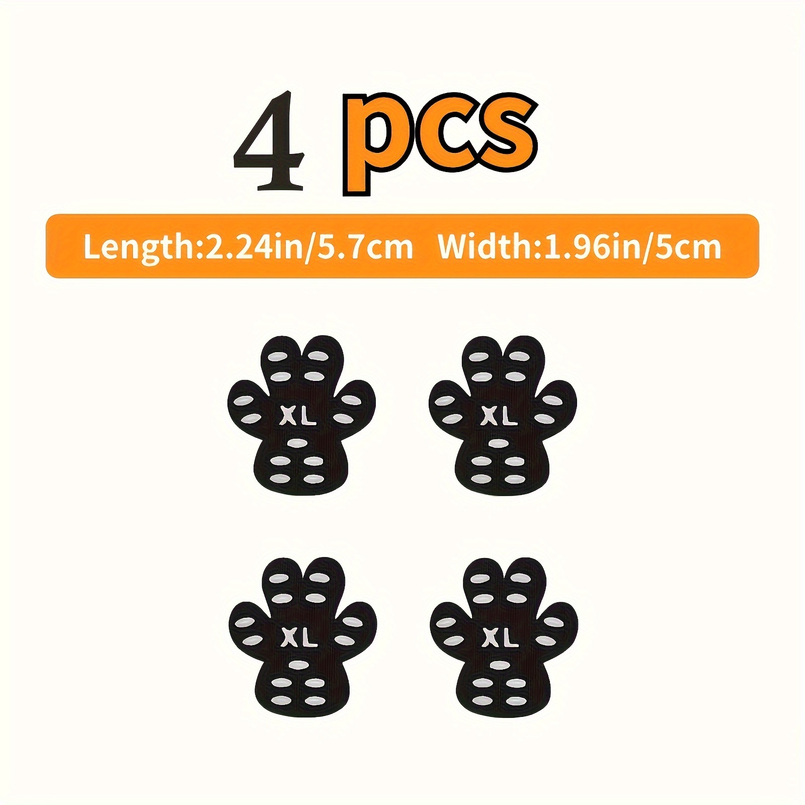 4pcs Dog Paw Protection Covers, Slip Resistant & Dust-Proof
