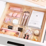 8/7/6pcs Set Acrylic Transparent Drawer Organizer Box, Cosmetic Storage Box, Desktop Storage Box, Underwear and Socks Drawer Organizer, Multi-Functional Storage Box Set, Suitable for Cosmetics, Office Stationery Storage, Desk and Drawer OrganizationOpen in new tab.
