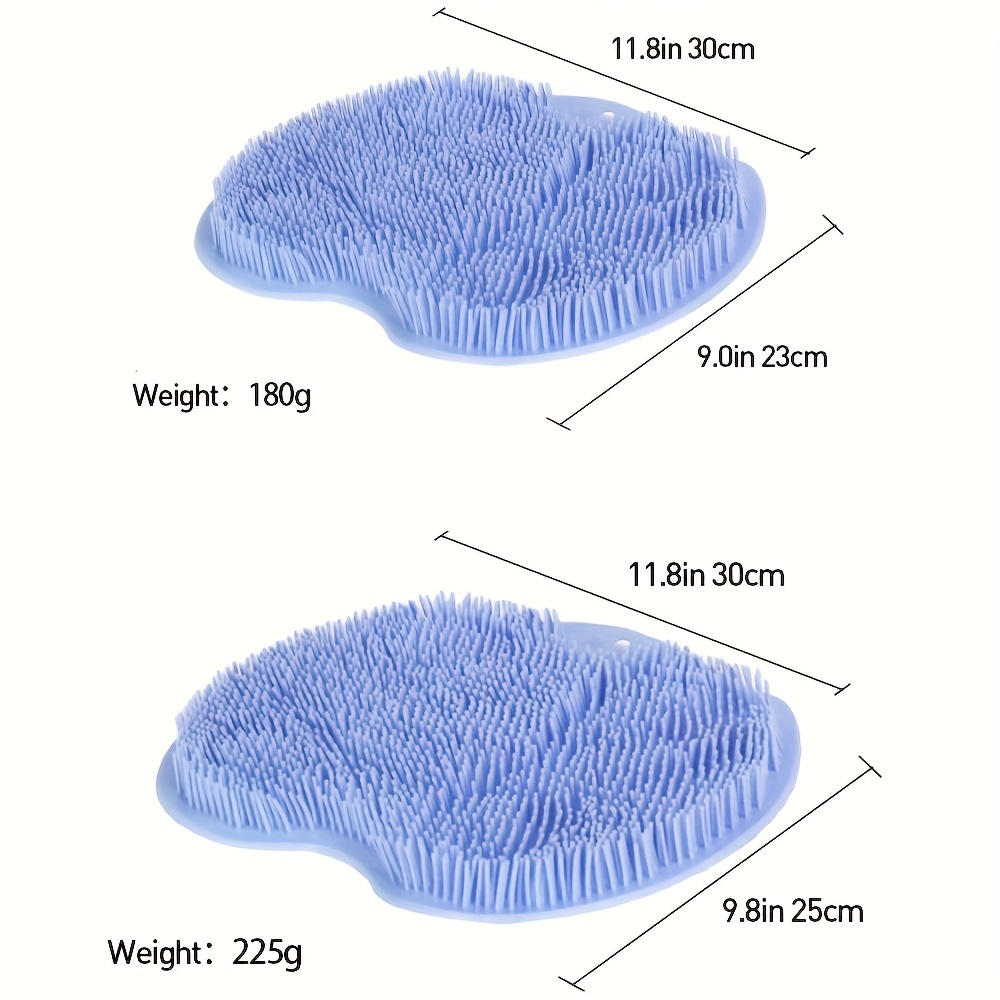 2-PCS TPR Non-Slip Back & Foot Scrubber Massager Set | Dual-Sized Exfoliating Pad For Deep Cleansing & Improved Blood Circulation | Pink/Blue Options | Spa-Grade Bath Accessory
