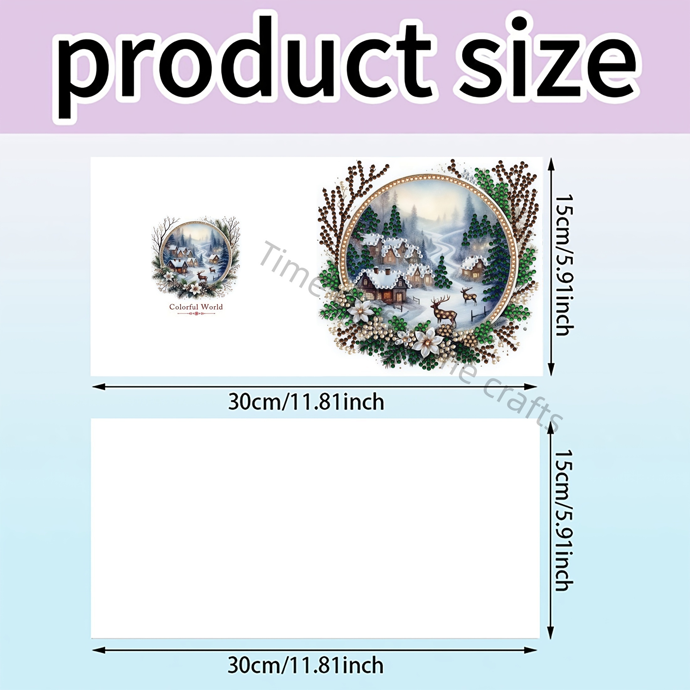TEMU New 6pcs, Diamond Painting Greeting Card Set, , Irregular Shape Embellishment Craft, Includes 6 Envelopes, Suitable For 2d Plane, Beginner
