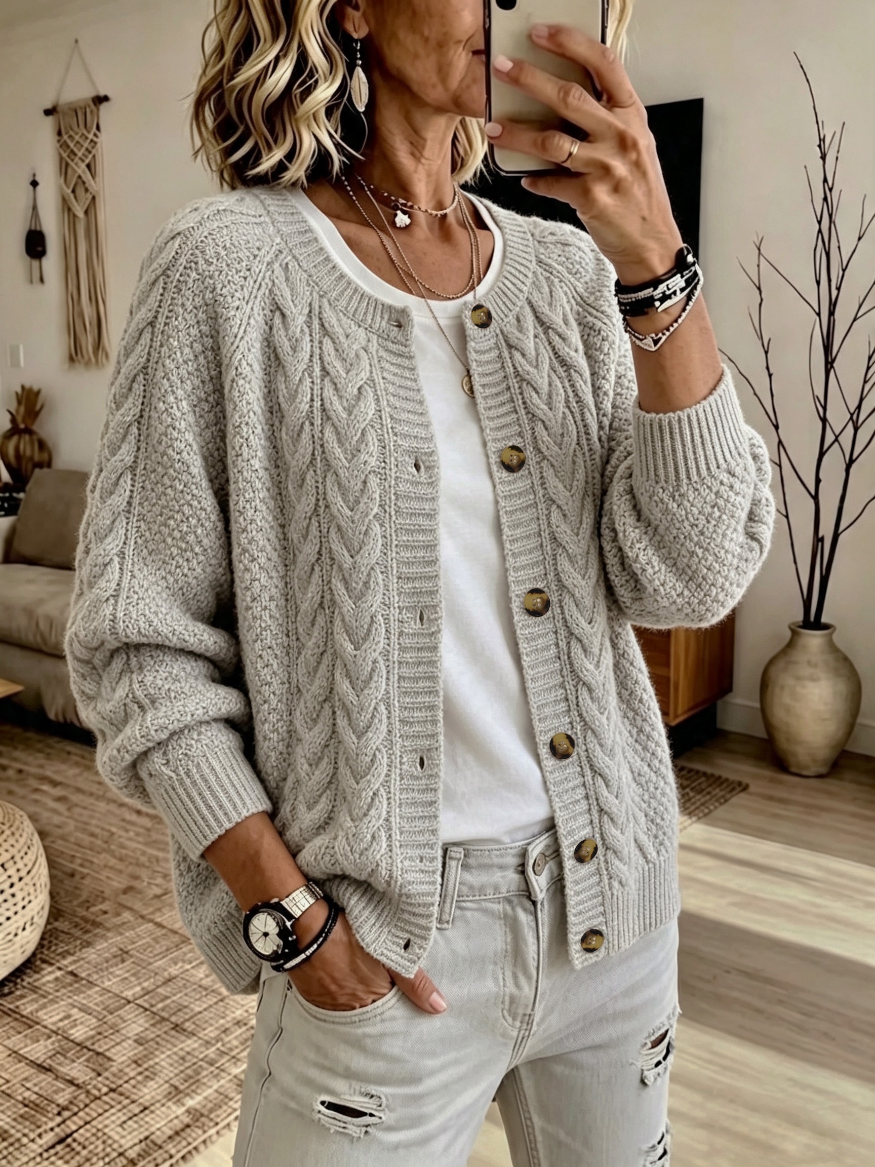 orange cardigan sold on Temu United States