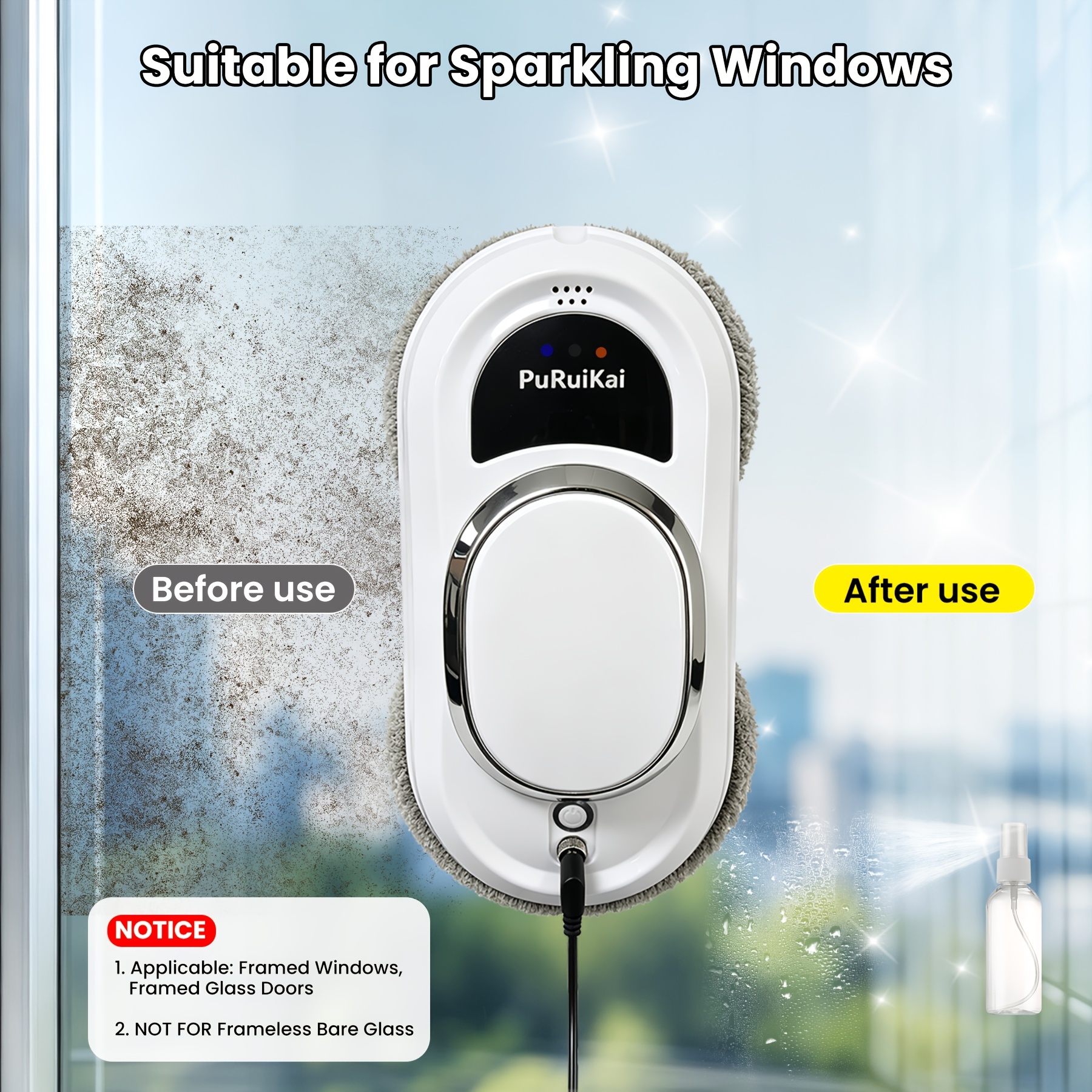 Image of Ai Cleaning Robot, 01 Latest Model 2026 3500pa , Ai Planning, 10-layer Safety , Edge Cleaning, Time, Effort, And Worry, Very Suitable For Home And Office Window Cleaning!