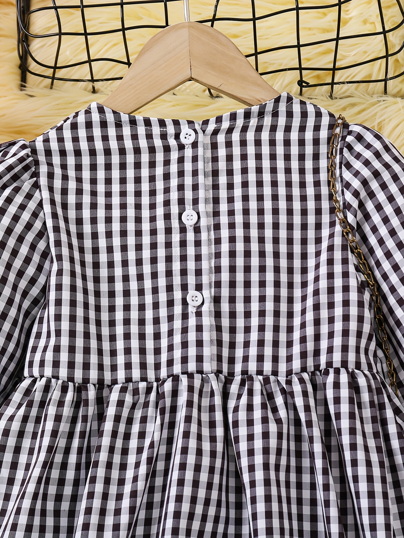 knee length dresses for ladies Black & White Checkerboard Ribbed Midi Dress main image 0