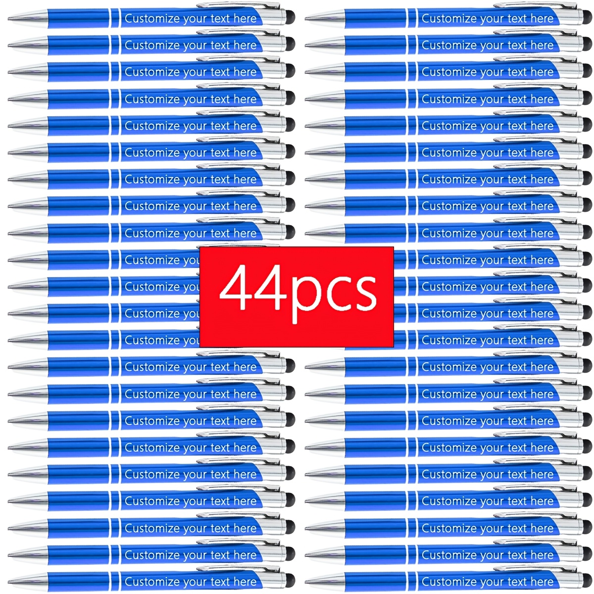 

44pcs Customizable Ballpoint Pens - Dual- Metal & Touch Screen Stylus, , Ideal For Graduations, Corporate Events & Thanksgiving Promotions, Stylus Pen, Best For Christmas, Thanksgiving