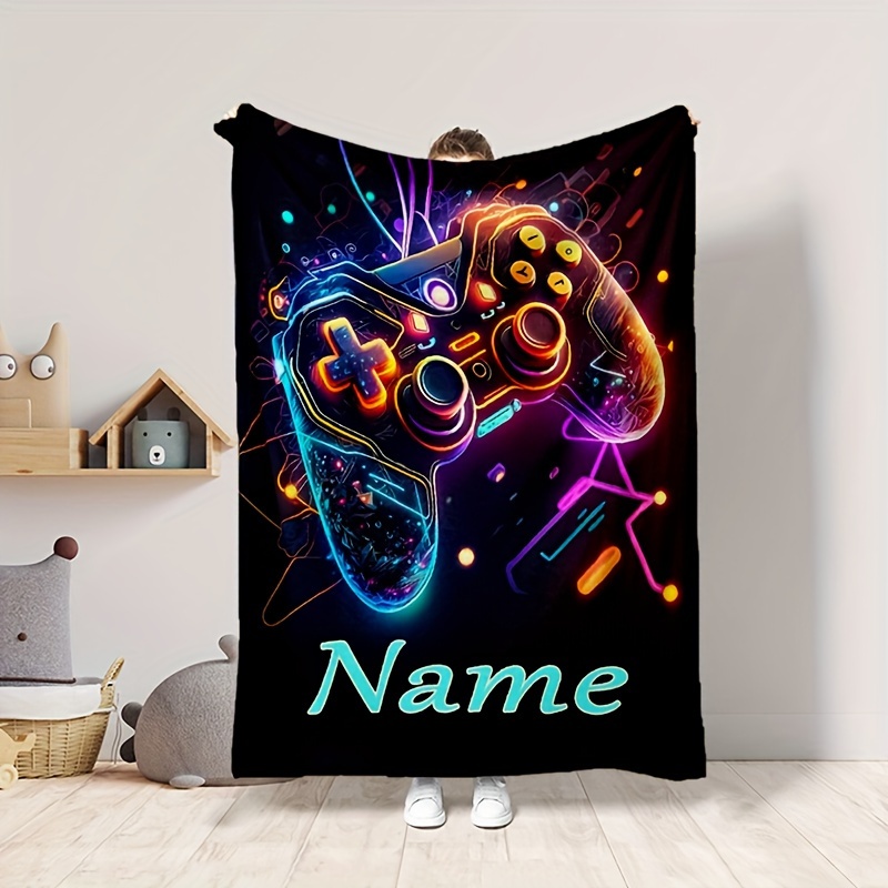 

Customizable Gamer Controller Flannel Throw Blanket - Soft, Cozy & For Couch, Bed, Office, Camping | Gift & Decor