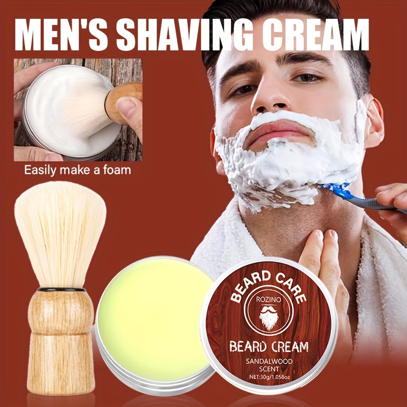 Sandalwood Beard Cream Men Hypoallergenic Shaving Temu